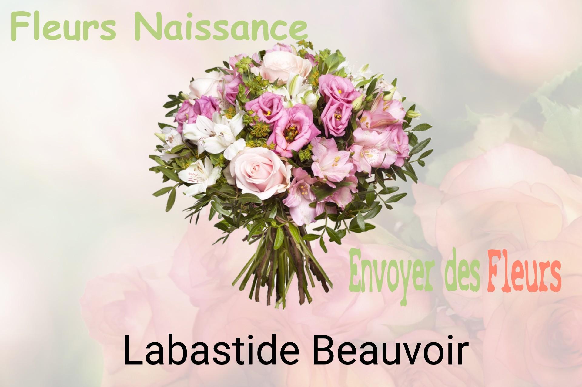 Bouquet de fleurs de naissance livré à Labastide-Beauvoir