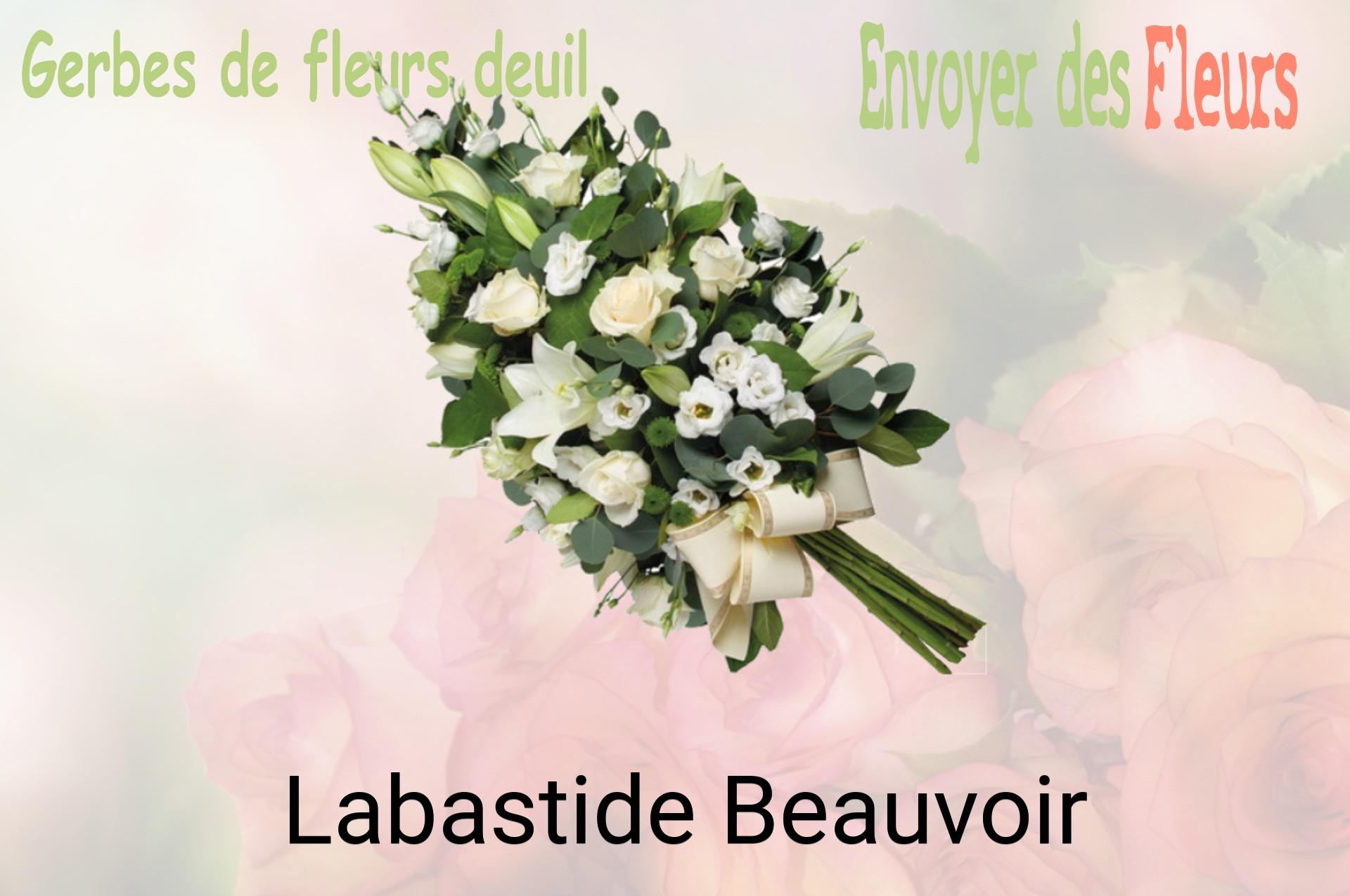 Gerbe de fleurs de deuil livrée à Labastide-Beauvoir